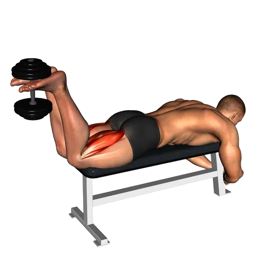 Curl femoral con mancuerna