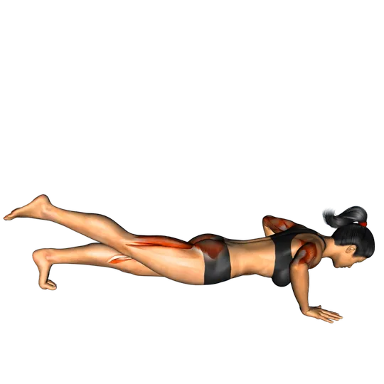 Flexiones con pierna elevada