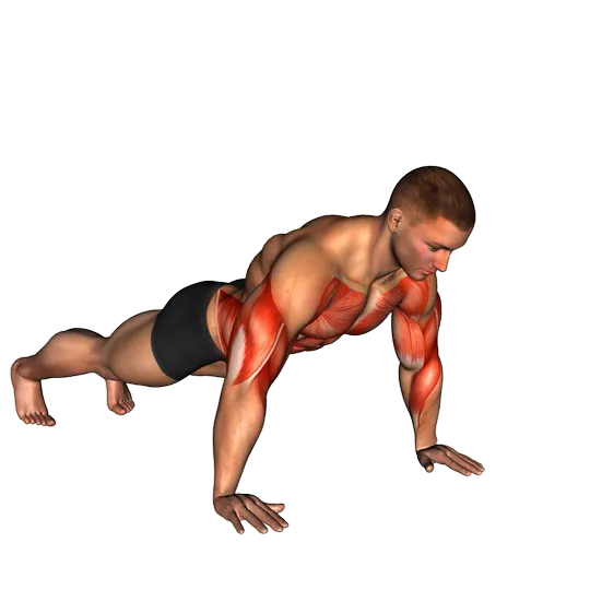 Flexiones de brazo con toque de hombro