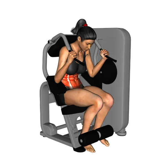 Abdominales sentado en máquina