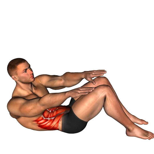 Twisting Crunch (brazos rectos)